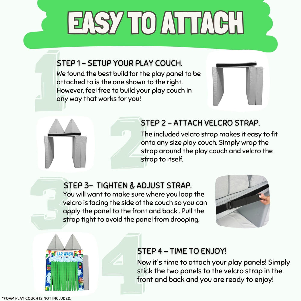 Couch Swag Play Panel compatibility notes ensure fit with multiple play couch brands.