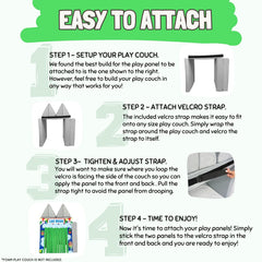 Couch Swag Play Panel compatibility notes ensure fit with multiple play couch brands.