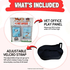 Couch Swag Vet Office Panel is safety tested for peace of mind during play.