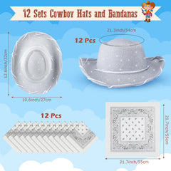 Coume white paisley bandana for kids absorbs sweat and completes Western look.