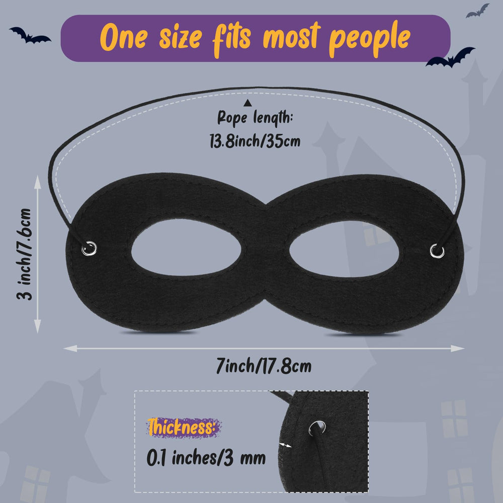 Coume 60-pack Halloween masks flat lay showing soft felt and compact design