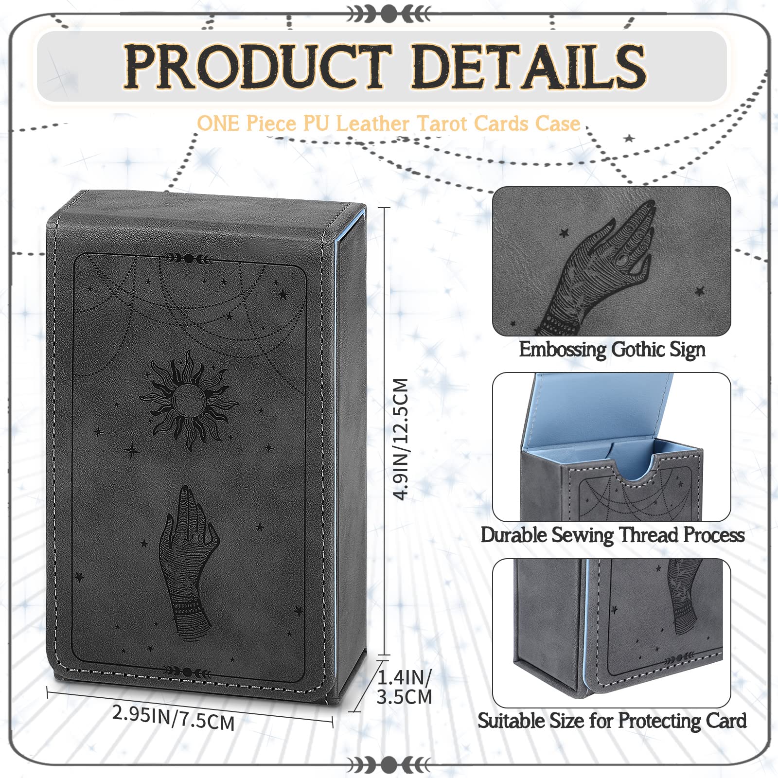 Coume tarot card holder with magnetic closure for quick, secure access.