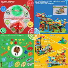 COUOMOXA Marble Run gear lift module showcasing simple mechanism learning