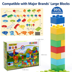 COUOMOXA Marble Run indoors supports collaborative, screen-free learning moments.