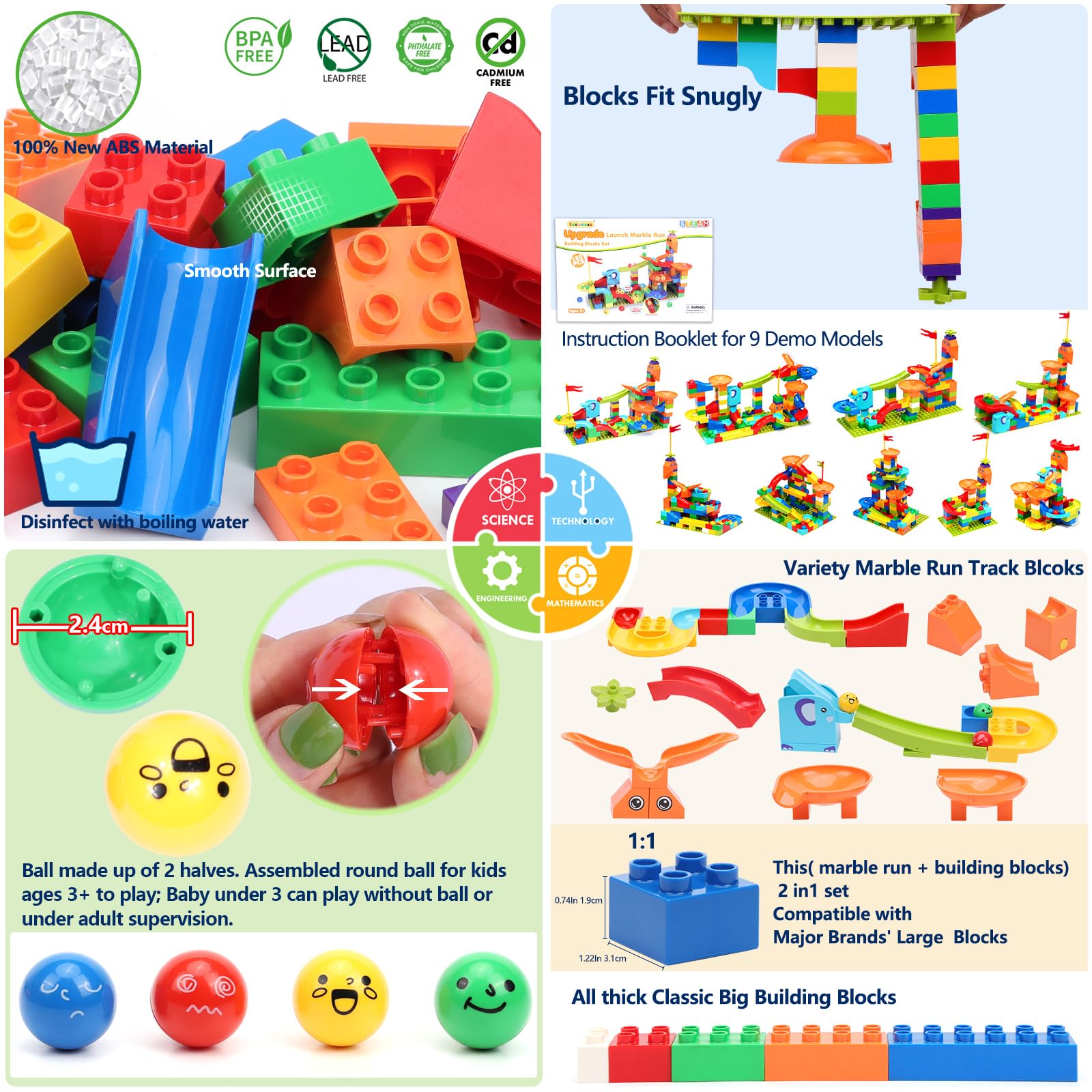 COUOMOXA STEM-building blocks support collaborative learning in classrooms and parties.
