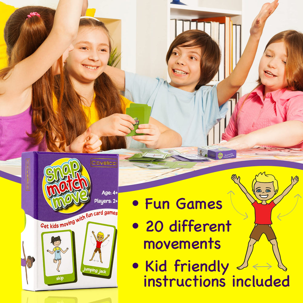 Covelico Exercise Cards Classroom Warmups Deck promotes group movement