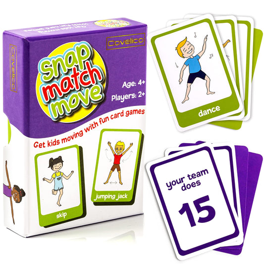 Covelico Exercise Cards Kids Deck ready for classroom warmups and active play