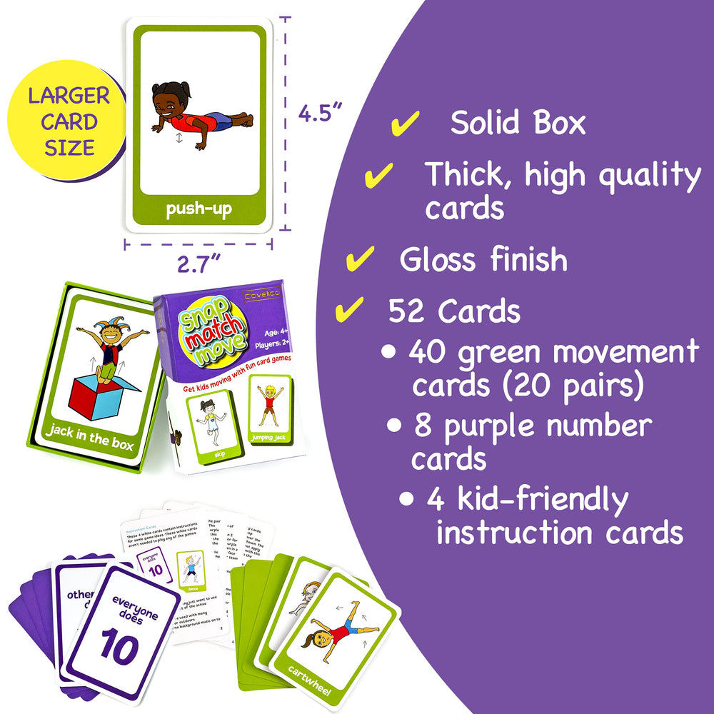 Covelico Exercise Cards Physical Education Tools support warmups and circuits