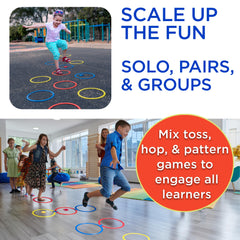 Versatile for PE spaces and backyard fun with multiple children.
