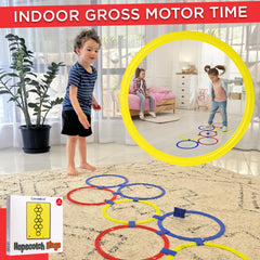 Durable plastic construction stands up to outdoor and indoor use.