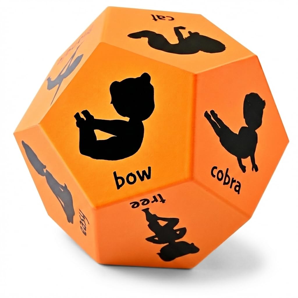 Covelico Yoga Dice foam 12-sided: engaging kids yoga for indoors or outdoors.