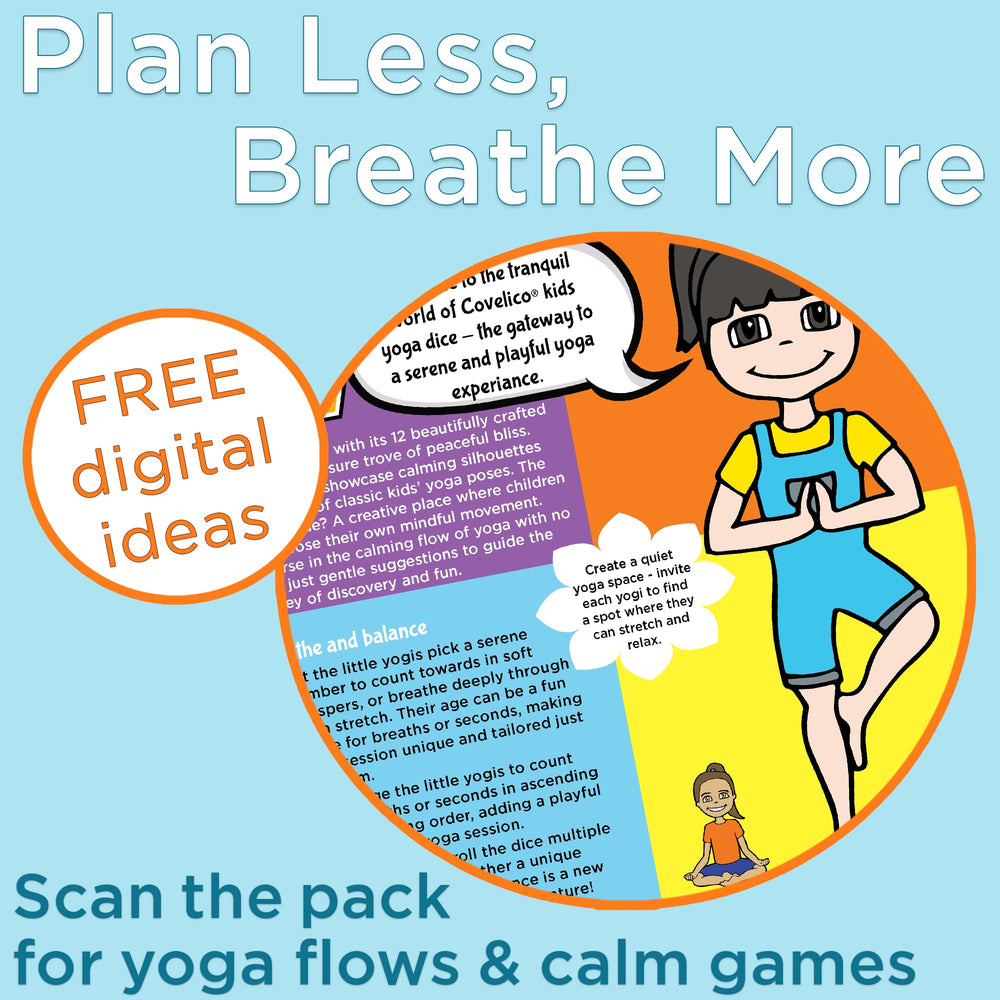 Covelico Yoga Dice group play: easy turn-taking for small groups.