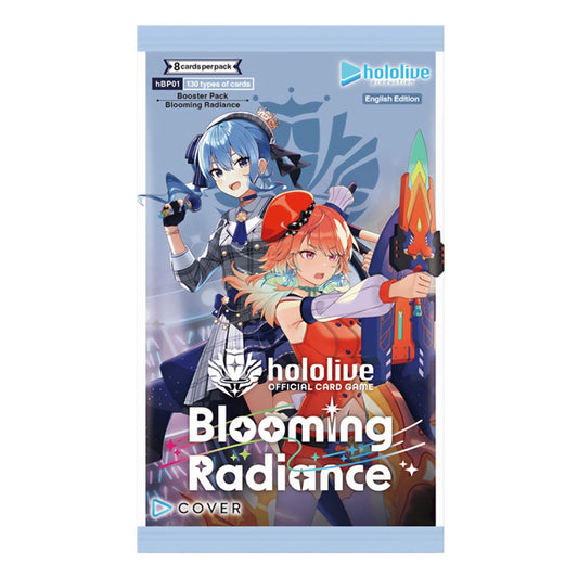 Cover Corporation Blooming Radiance booster box spread showing diverse cards for deck variety.