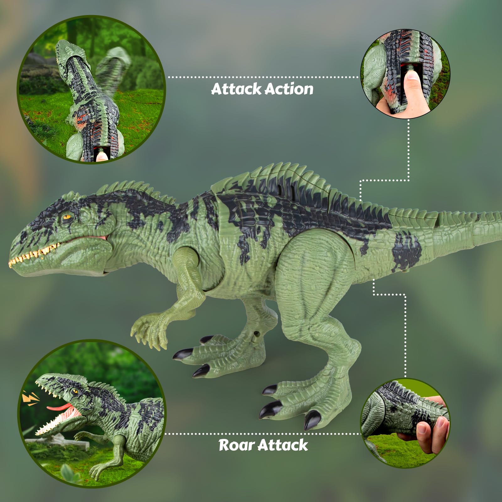 Covsen Giganotosaurus detailed textures enhance realism and tactile exploration.