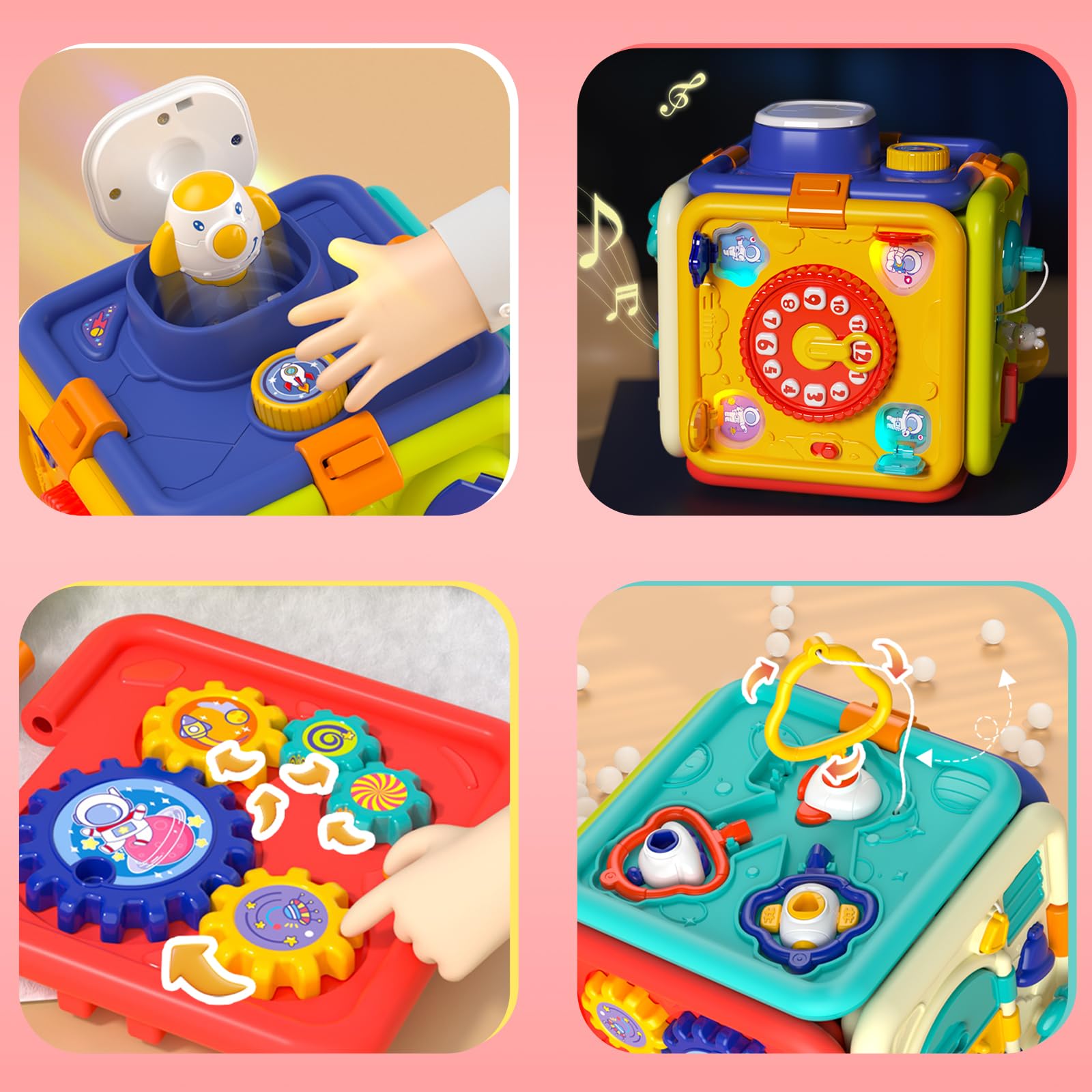 Covsen Montessori Busy Cube: texture and shape exploration supports early cognitive growth