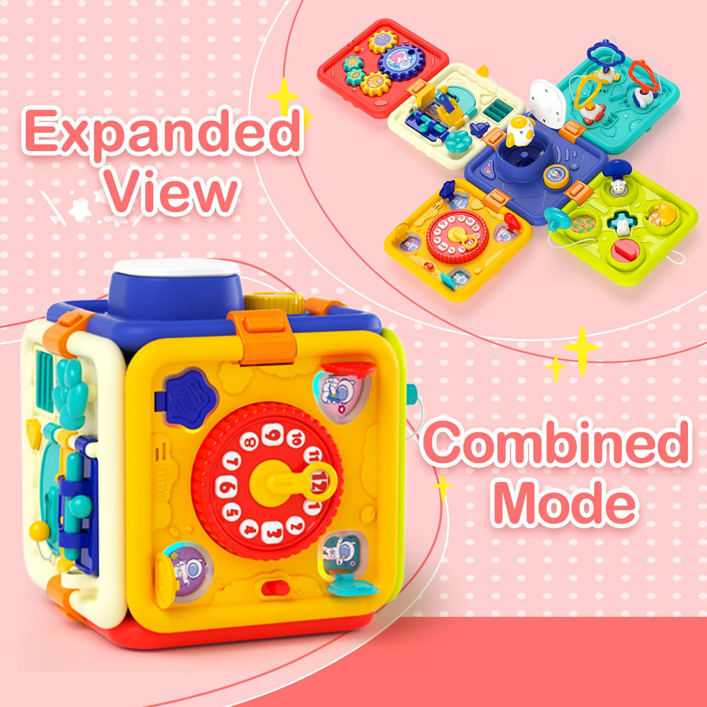 Covsen Montessori Busy Cube: flipping switches builds dexterity and attention
