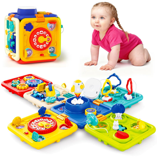 Covsen Montessori Busy Cube: rotate feature promotes curiosity during independent play