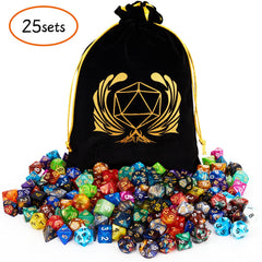 Coyeekn DND dice set display-ready collection of polyhedral dice.