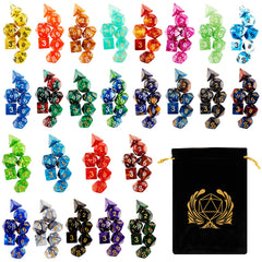 Coyeekn DND dice set offers varied colors for quick differentiation during play.
