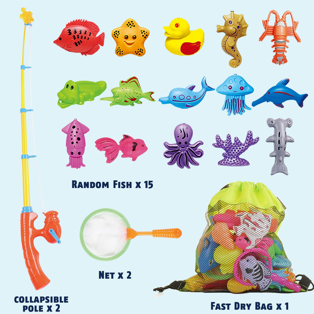 CozyBomB fishing toys with a magnetic rod and fish pieces for interactive family play
