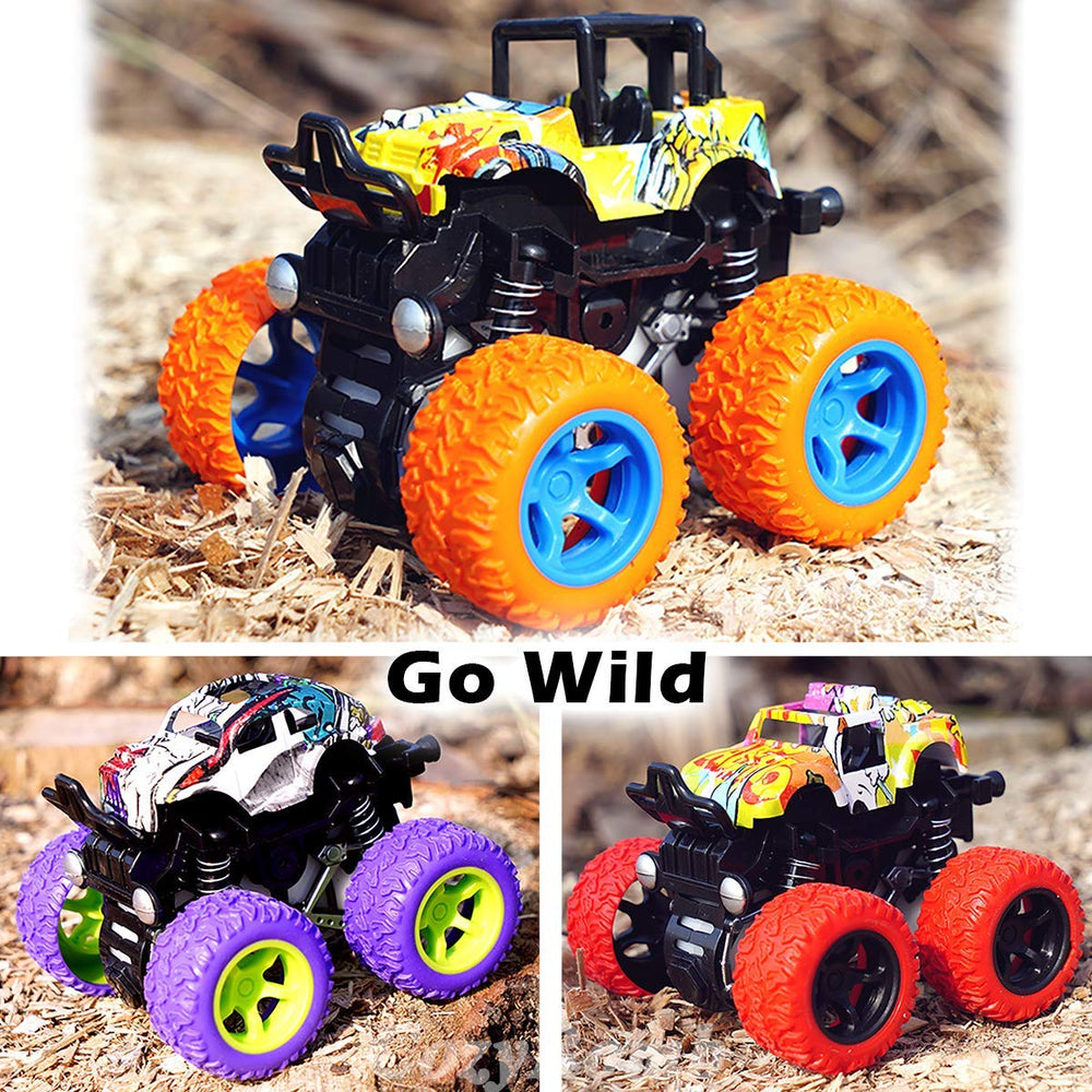 CozyBomB Monster Trucks purple graphics detail invites colorful play and storytelling.
