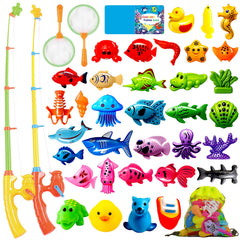 CozyBomB Magnetic Fishing Toys Set with colorful fish figures for interactive learning