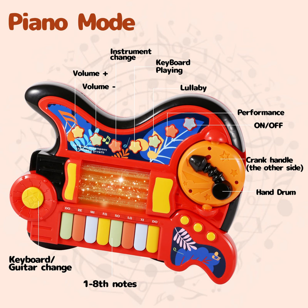 Cozybuy sensor strings imitate real guitar without scratching tiny hands.
