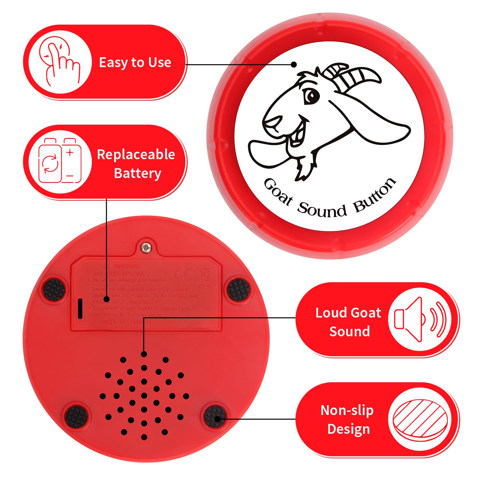 COZYMATE white elephant goat prank button for party games and exchanges.