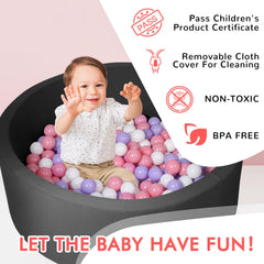 COZYTRAUM ball pit memory foam cushion provides gentle support during play.
