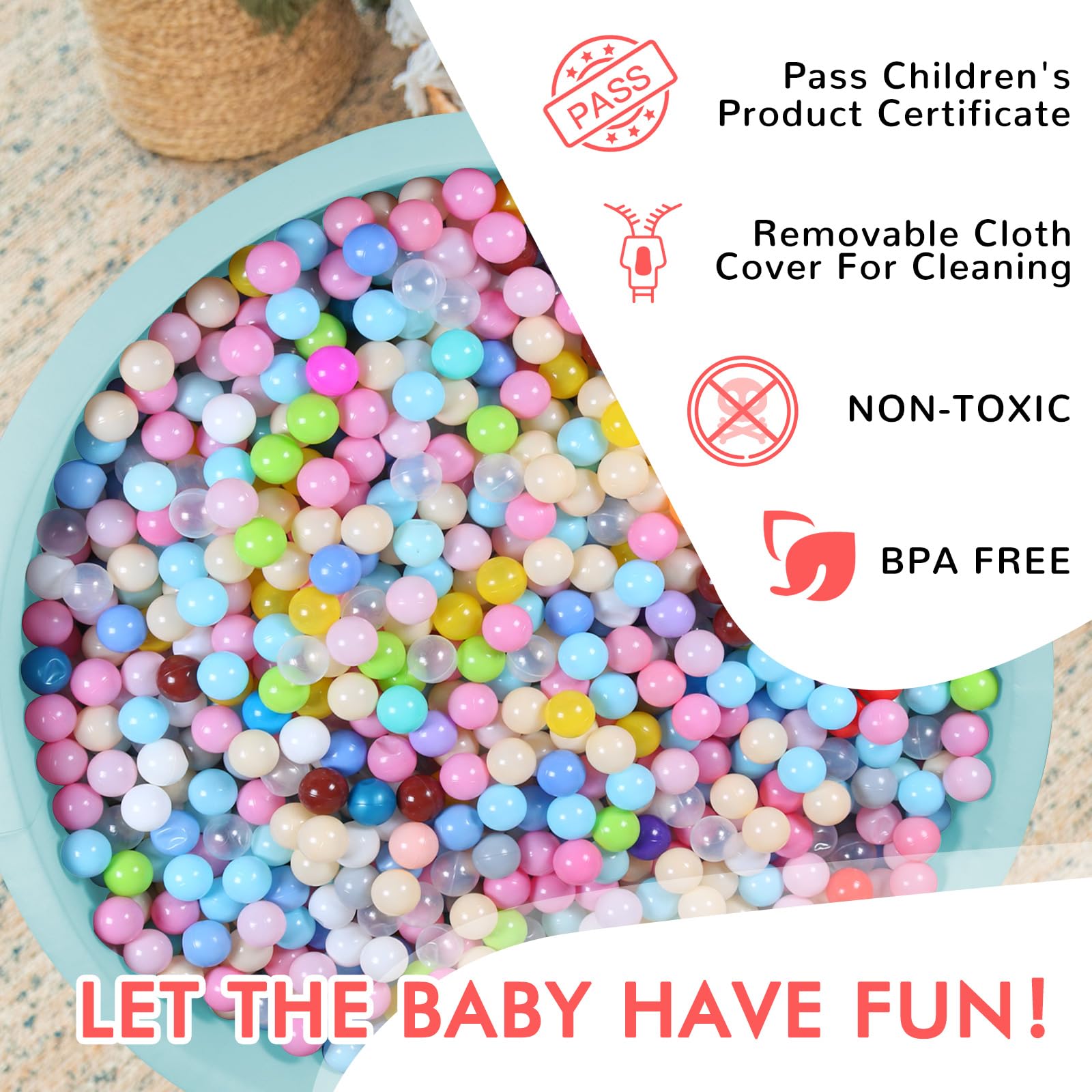 COZYTRAUM-ball-pit-thick-walls-soft-bottom provides cushioned safety during play.