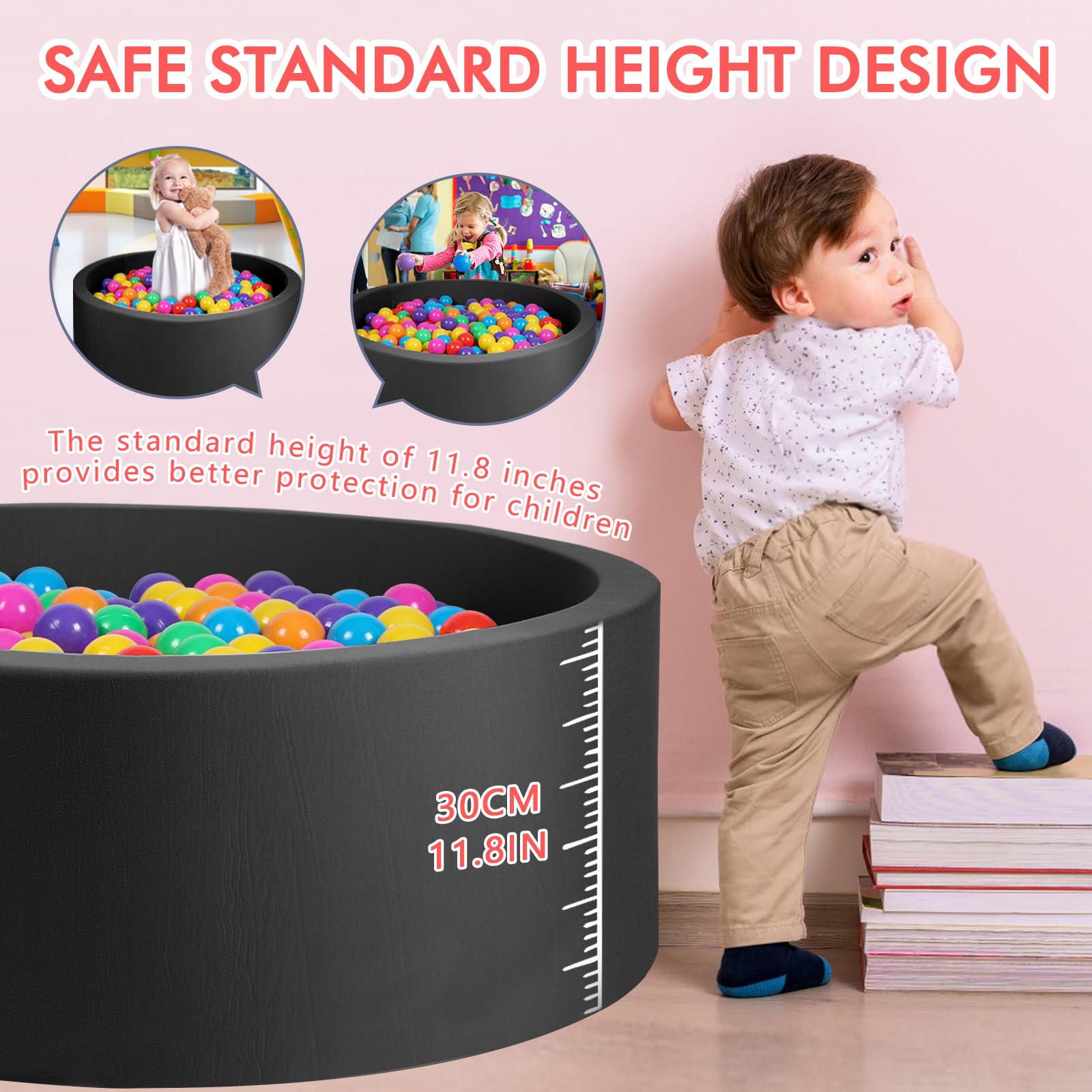 COZYTRAUM foam ball pit vacuum-sealed design helps quick recovery after opening.