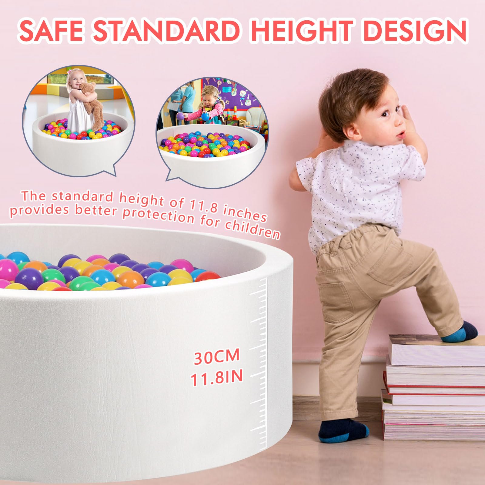 COZYTRAUM ball-pit wall-detail shows cushioned sides