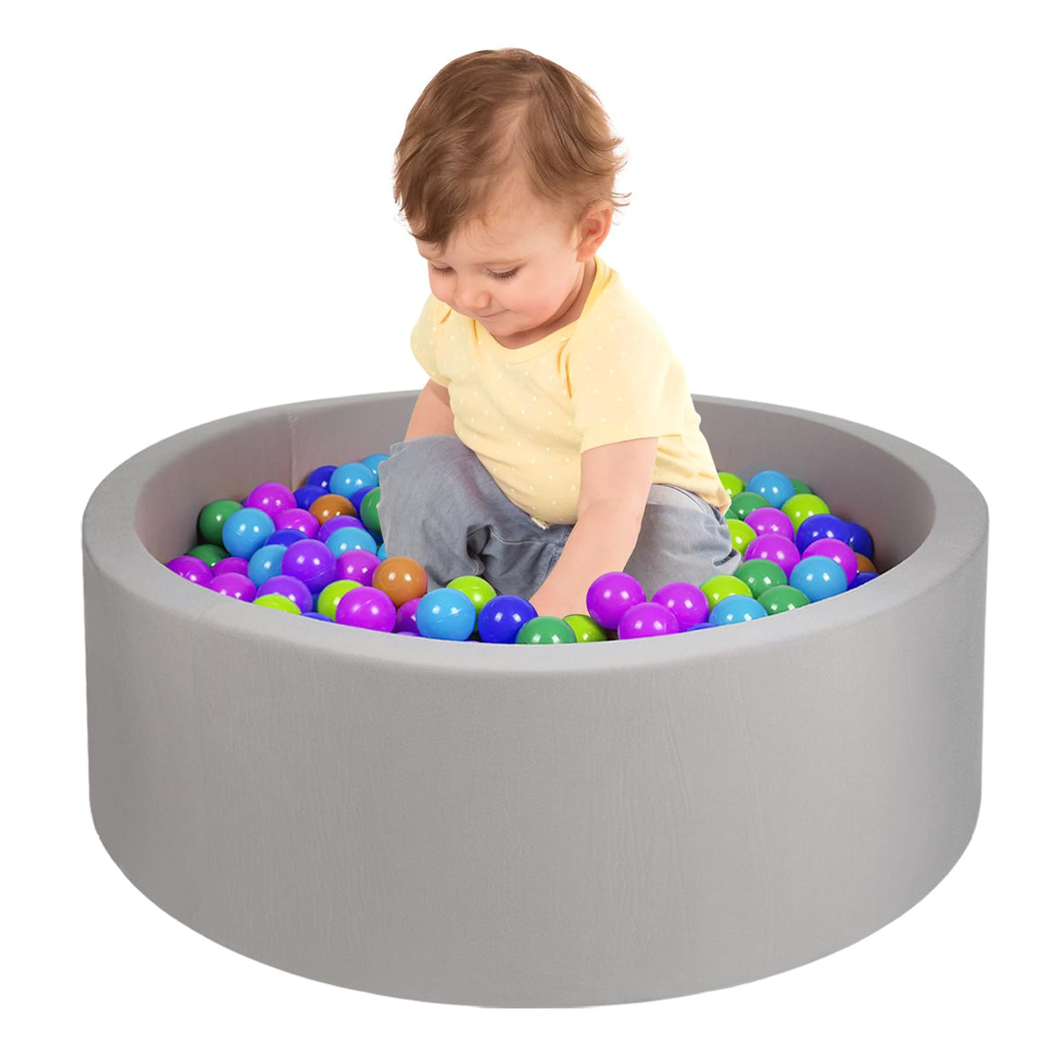 COZYTRAUM 27-inch foam ball pit setup showing a safe, inviting play space for kids