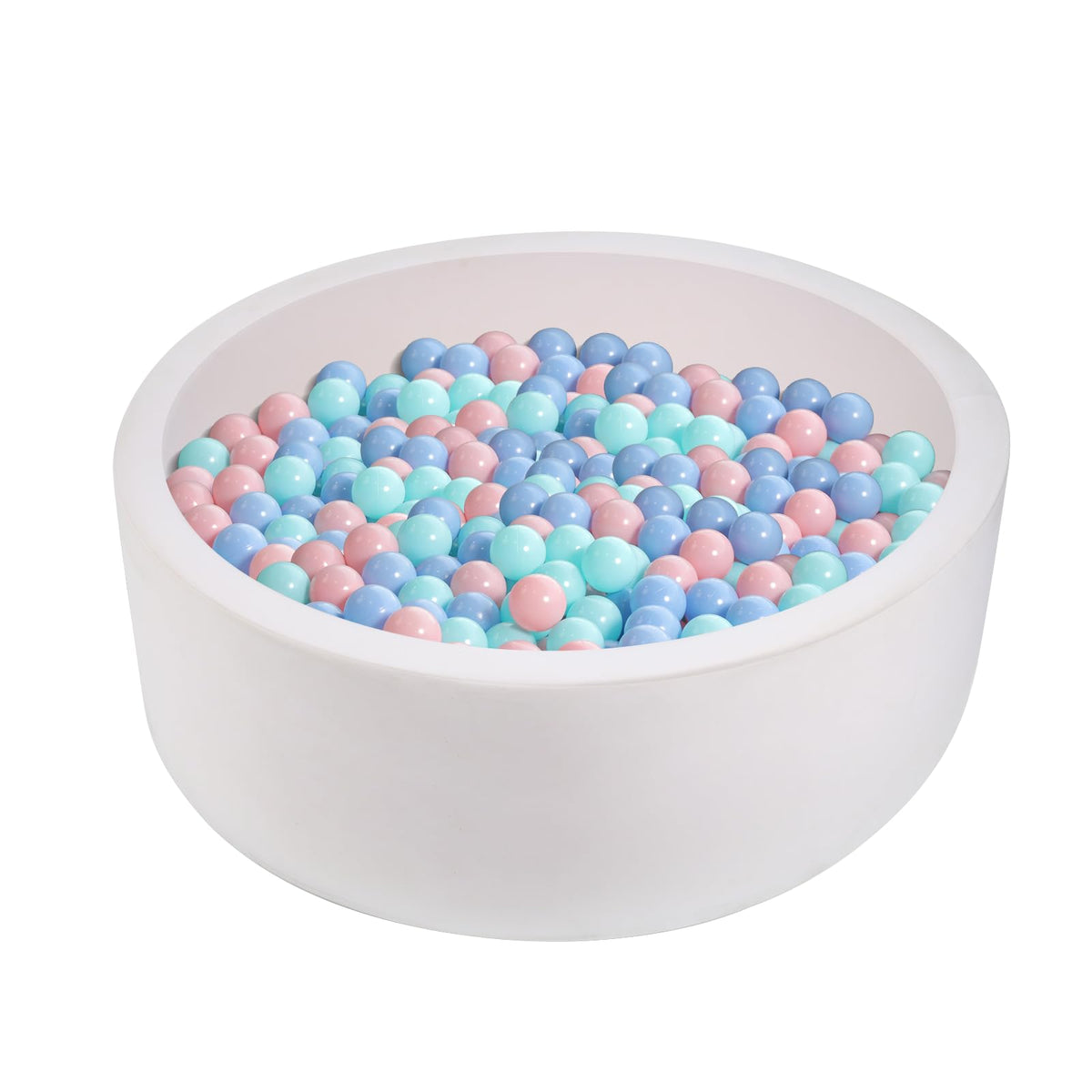 COZYTRAUM foam ball pit assembled in white for safe toddler play