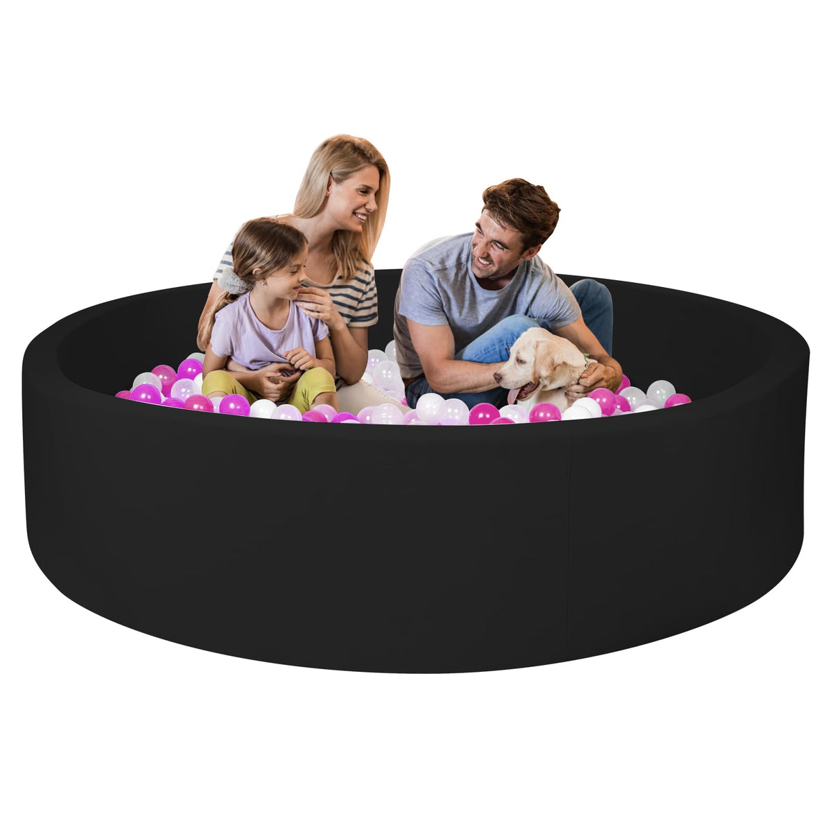 COZYTRAUM foam ball pit outer view shows durable velvet walls for safe play