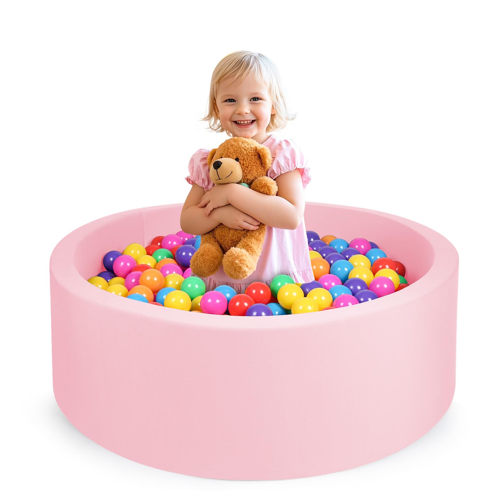 COZYTRAUM pink foam ball pit exterior for cozy toddler play