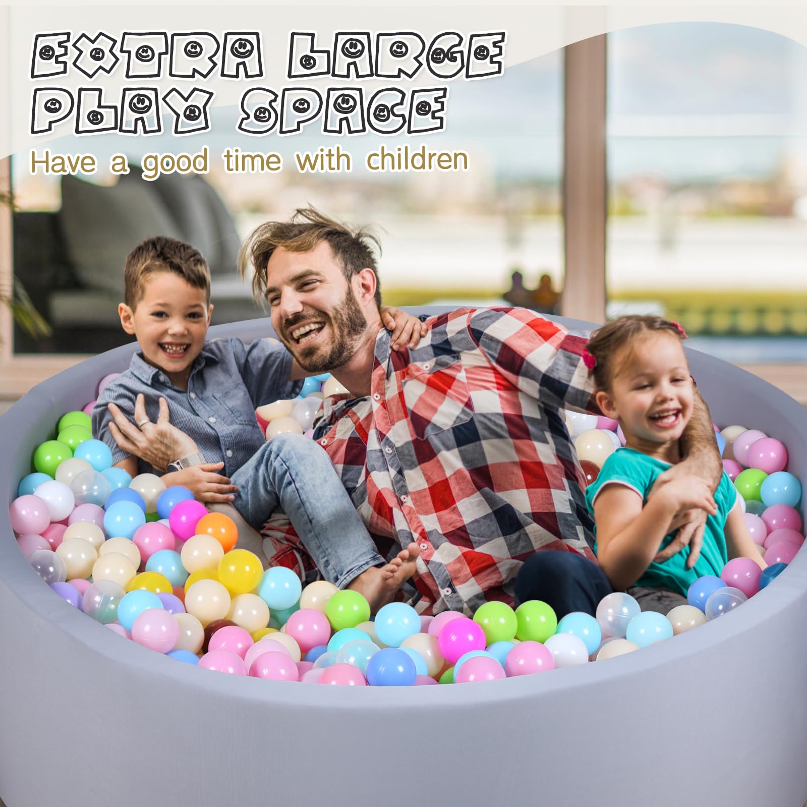 COZYTRAUM foam ball pit soft bottom cushions every move.