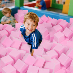 COZYTRAUM foam cubes provide cushioning in ball pits and play areas