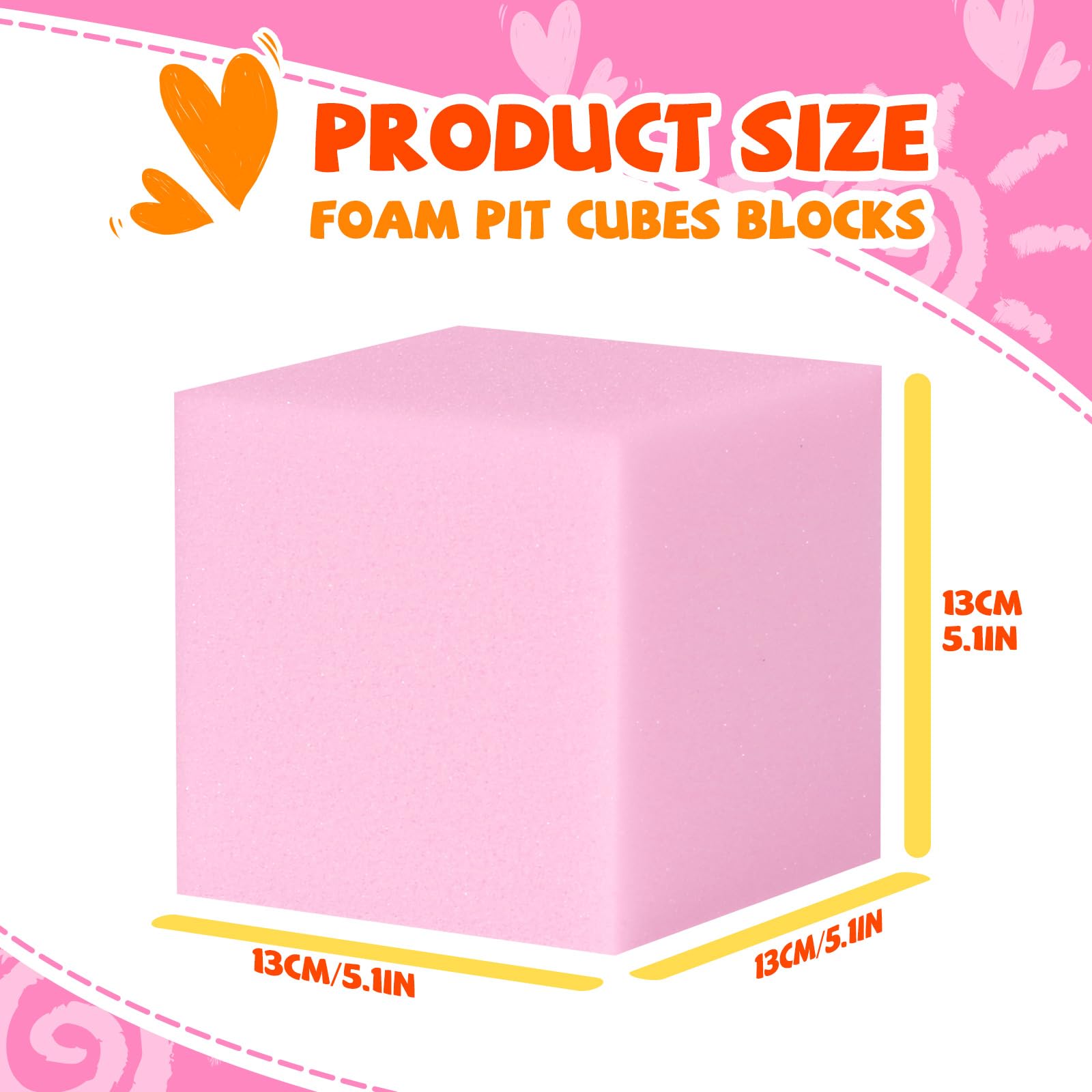 COZYTRAUM pink foam cubes stacked for imaginative play and color recognition
