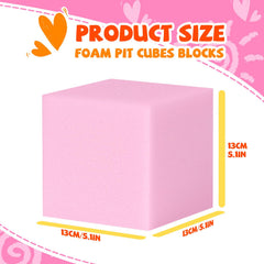 COZYTRAUM pink foam cubes stacked for imaginative play and color recognition