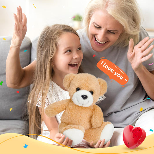 CozyWorld heartbeat bear side view as portable cuddle companion
