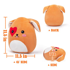 CozyWorld Valentines Puppy Plush decorative on bed or car seat