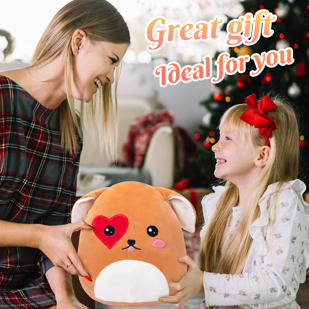 CozyWorld Valentines Puppy Plush on sofa for relaxing moments