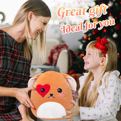CozyWorld Valentines Puppy Plush on sofa for relaxing moments