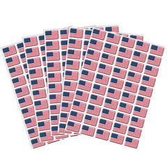 CPicdn American Flag Dome Sticker closeup showing the vivid 3D flag on a laptop