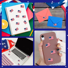 CPicdn American Flag Dome Sticker dimensions six by four inches