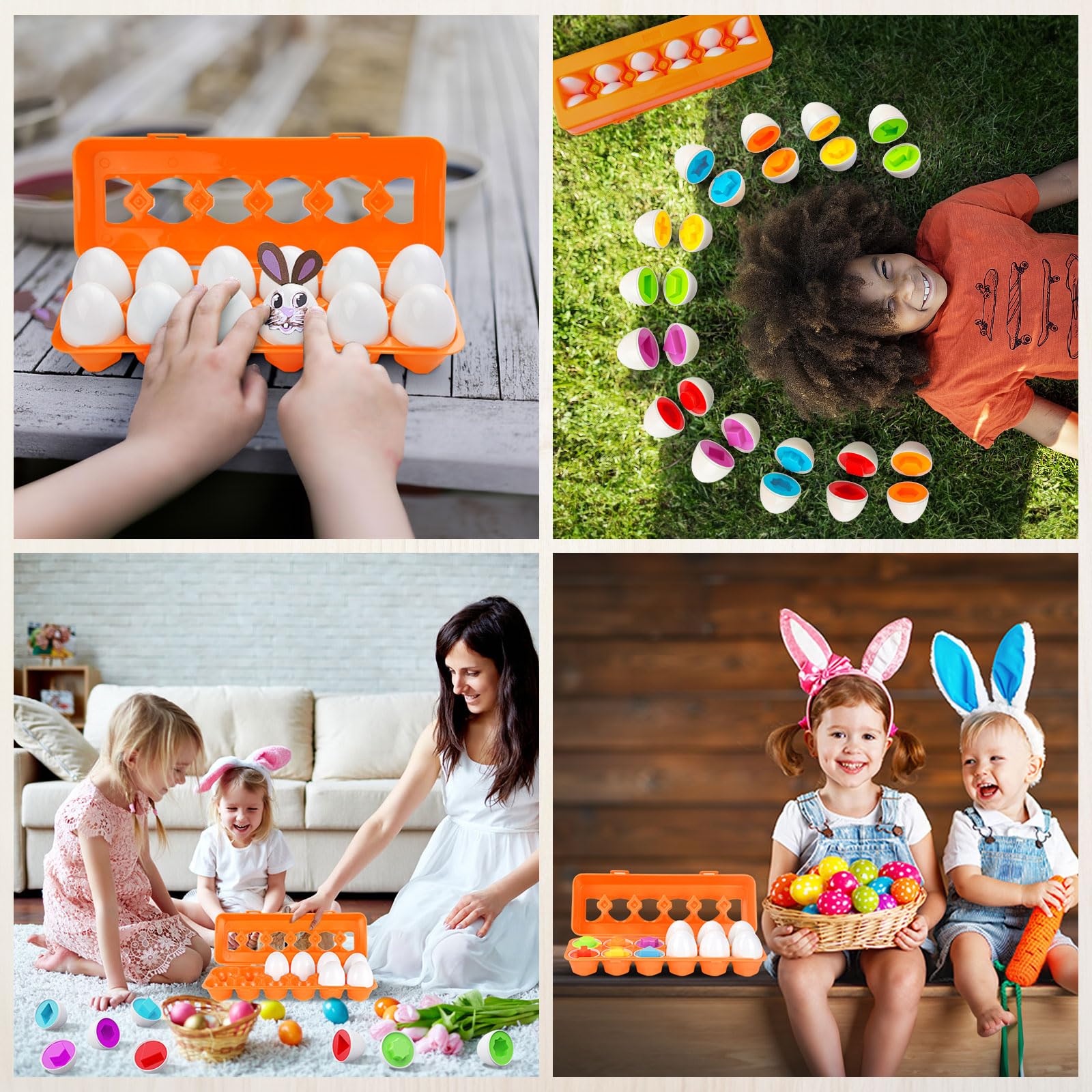CPSYUB Easy-grip egg shapes support hand-eye coordination.