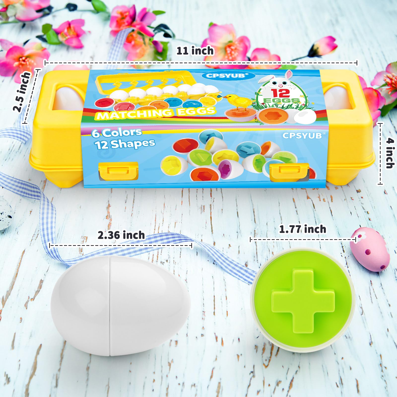 CPSYUB matching eggs shape recognition encourages sorting and cognitive play.