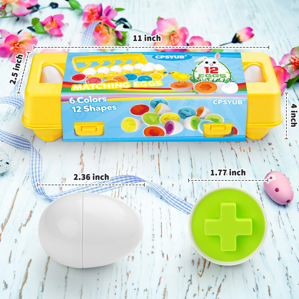 CPSYUB matching eggs shape recognition encourages sorting and cognitive play.