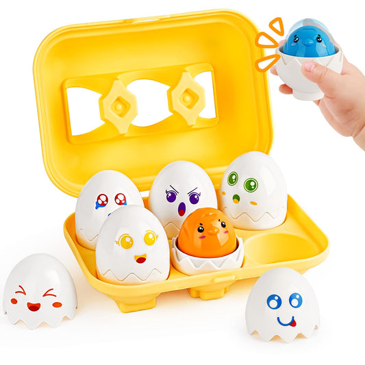 CPSYUB Toddler Matching Eggs color and shape sensory set enhances recognition for toddlers.